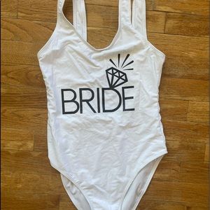 Bride one piece swimsuit
